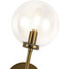 Alora Mood Cassia 1 Light 6 inch Aged Gold Bath Vanity Light Wall Light in Clear Glass Shade