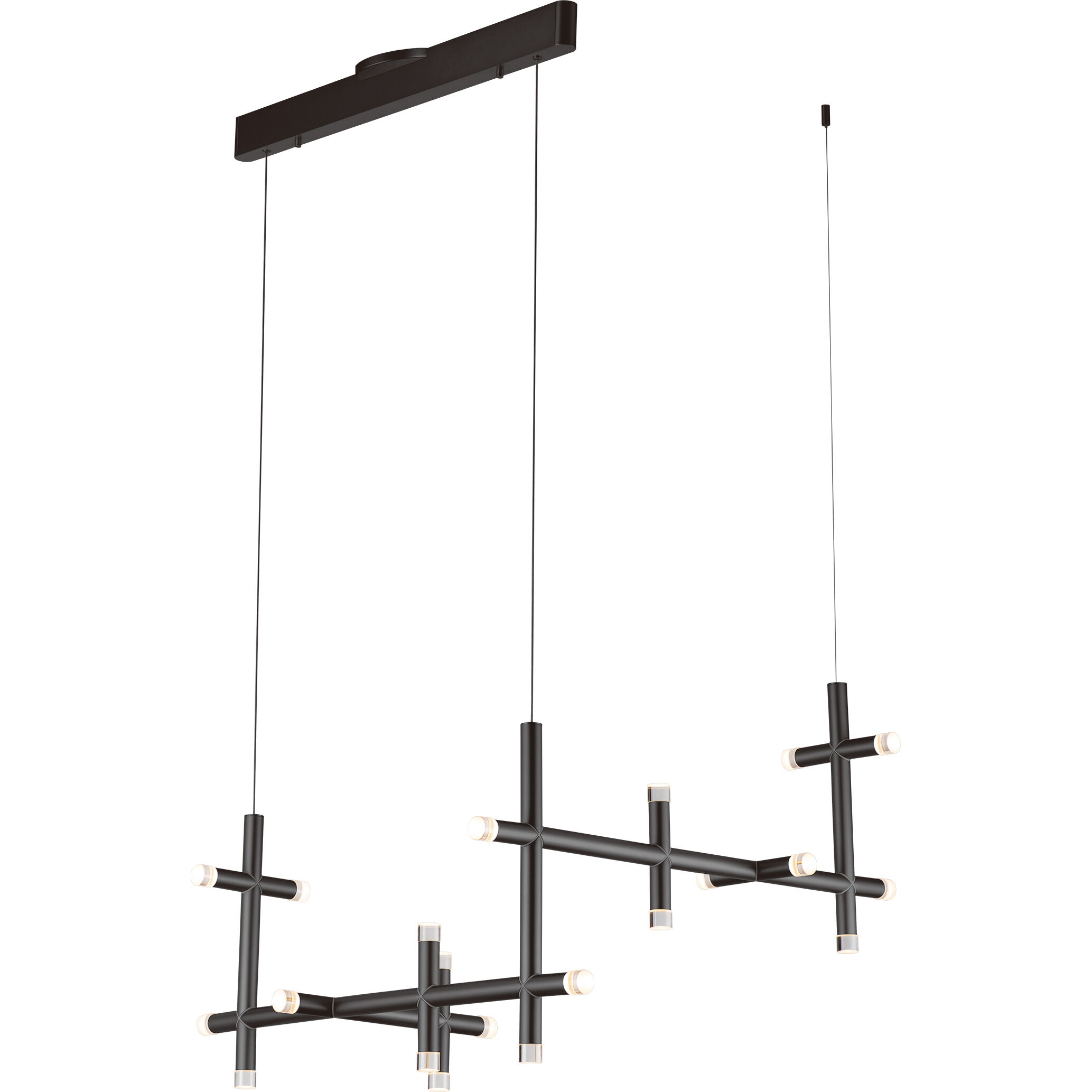Seesaw 20 Light 34 inch Satin Dark Gray Pendant Ceiling Light