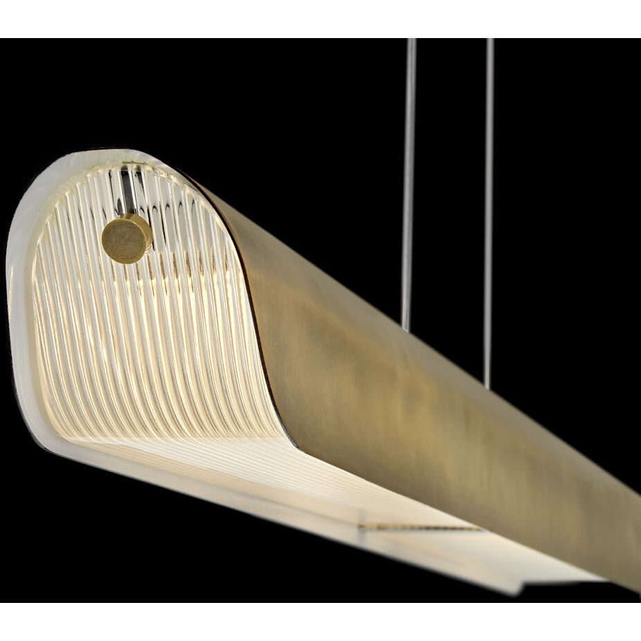 Arco LED 46 inch Heritage Brass Chandelier Ceiling Light