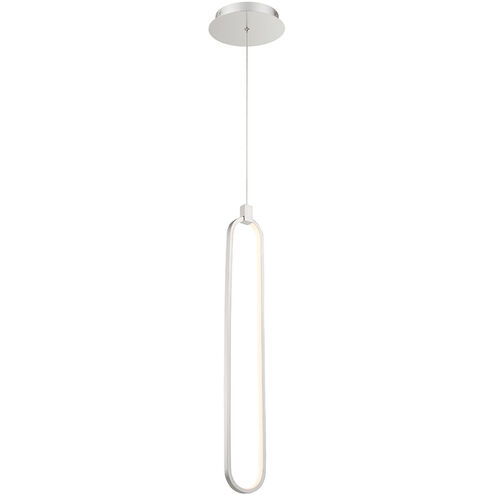 Charmed LED 1 inch Brushed Nickel Pendant Ceiling Light, dweLED