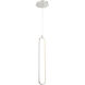 Charmed LED 1 inch Brushed Nickel Pendant Ceiling Light, dweLED