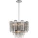 Addis 4 Light 17.75 inch Polished Chrome Chandelier Ceiling Light in Smoke