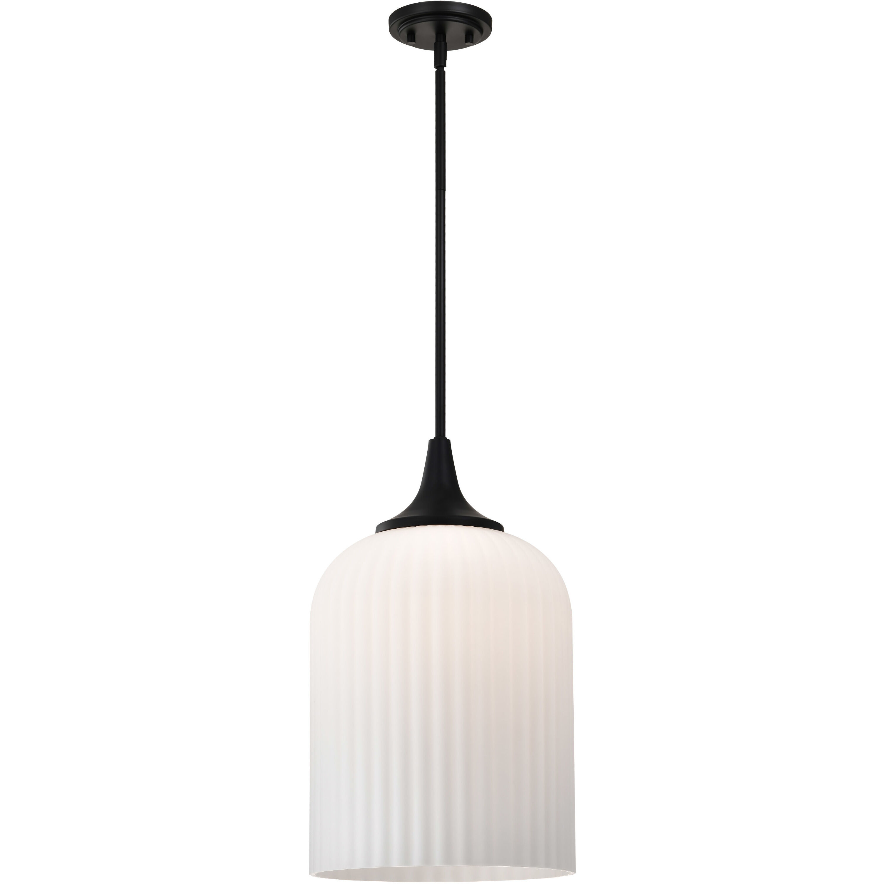 Solara 12 inch Matte Black Pendant Ceiling Light