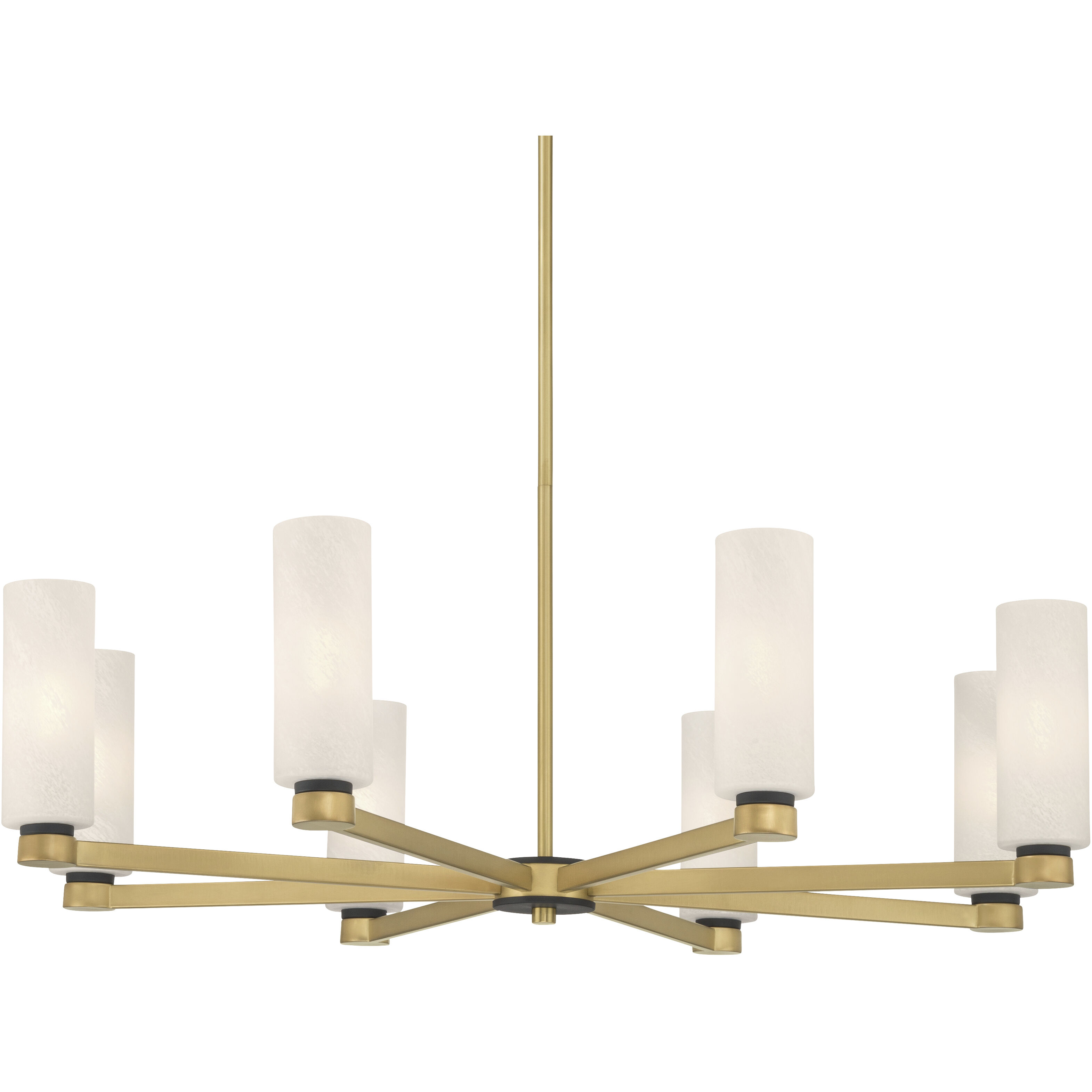 Wexmere 8 Light 35 inch Legacy Brass and Dark Matte Black Chandelier Ceiling Light