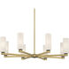 Wexmere 8 Light 35 inch Legacy Brass and Dark Matte Black Chandelier Ceiling Light