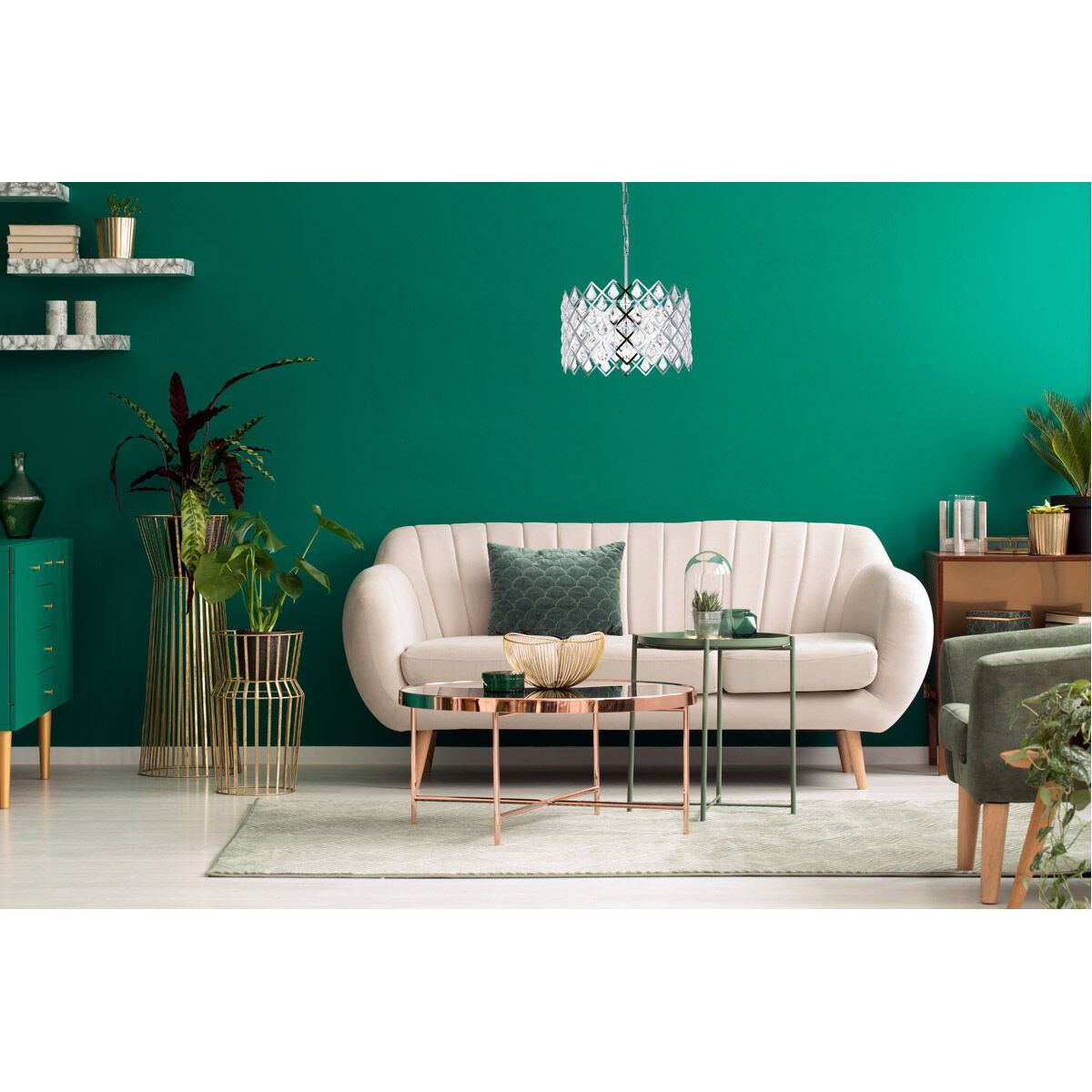 Lyla 3 Light 16 inch Chrome Pendant Ceiling Light