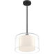 Seville 1 Light 12.75 inch Dark Matte Black Convertible Pendant/Semi-Flush Mount Ceiling Light