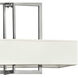 Hampton 4 Light 42 inch Antique Nickel Indoor Linear Chandelier Ceiling Light