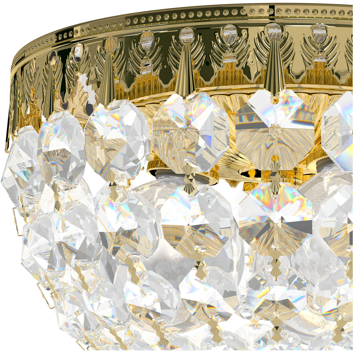 Petit Crystal 3 Light 8 inch Aurelia Flush Mount Ceiling Light in Swarovski