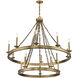 Seville 15 Light 45 inch Warm Brass Chandelier Ceiling Light, Essentials