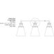 Barwell 3 Light 24 inch Coal Black Bath Vanity Light Wall Light