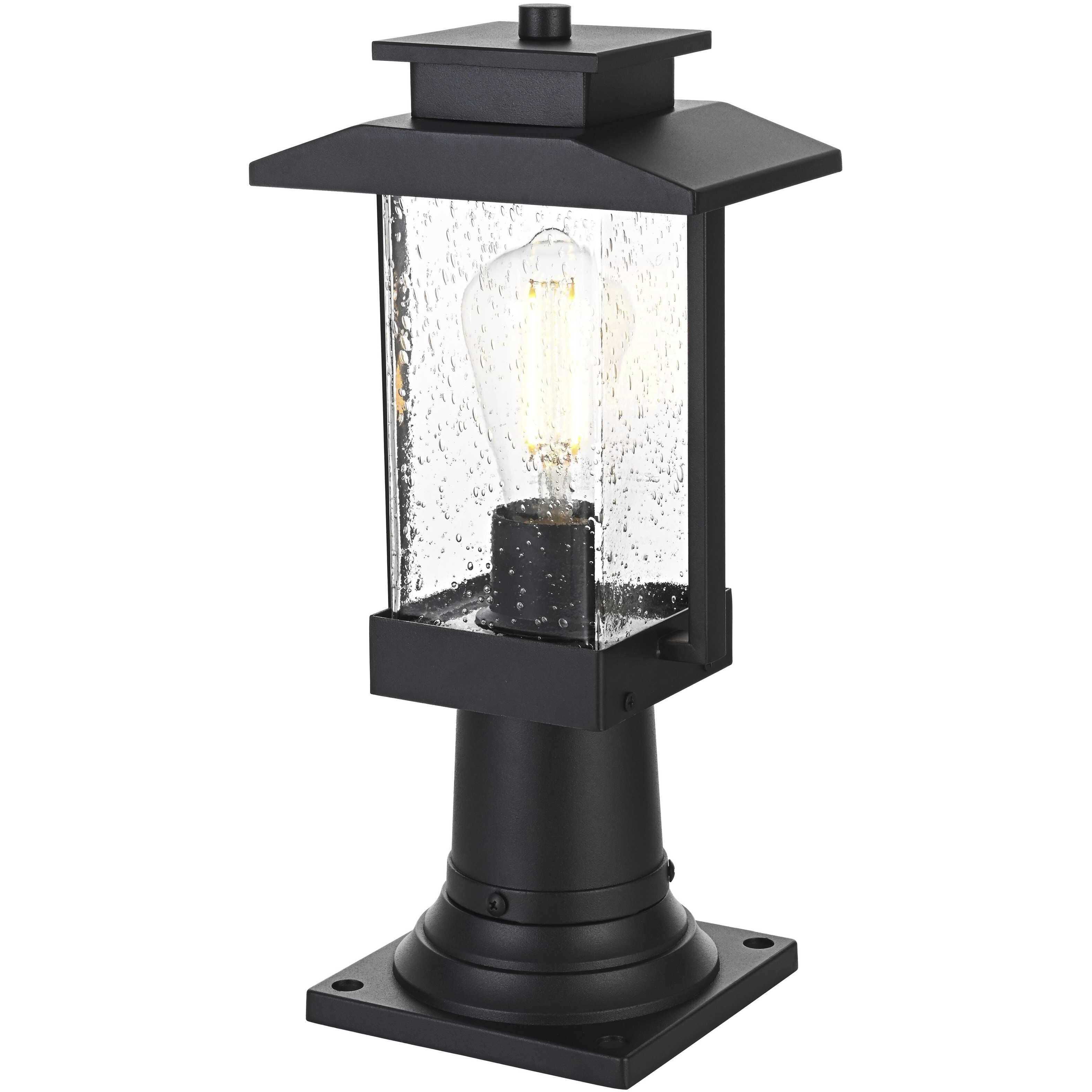 Tioga 1 Light 15 inch Black Outdoor Post Light