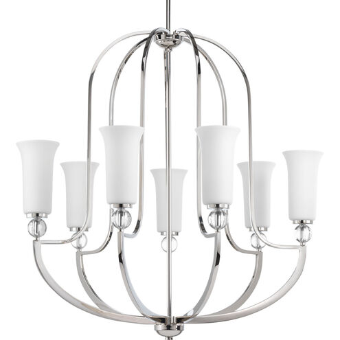 Elina 7 Light 32 inch Polished Nickel Chandelier Ceiling Light