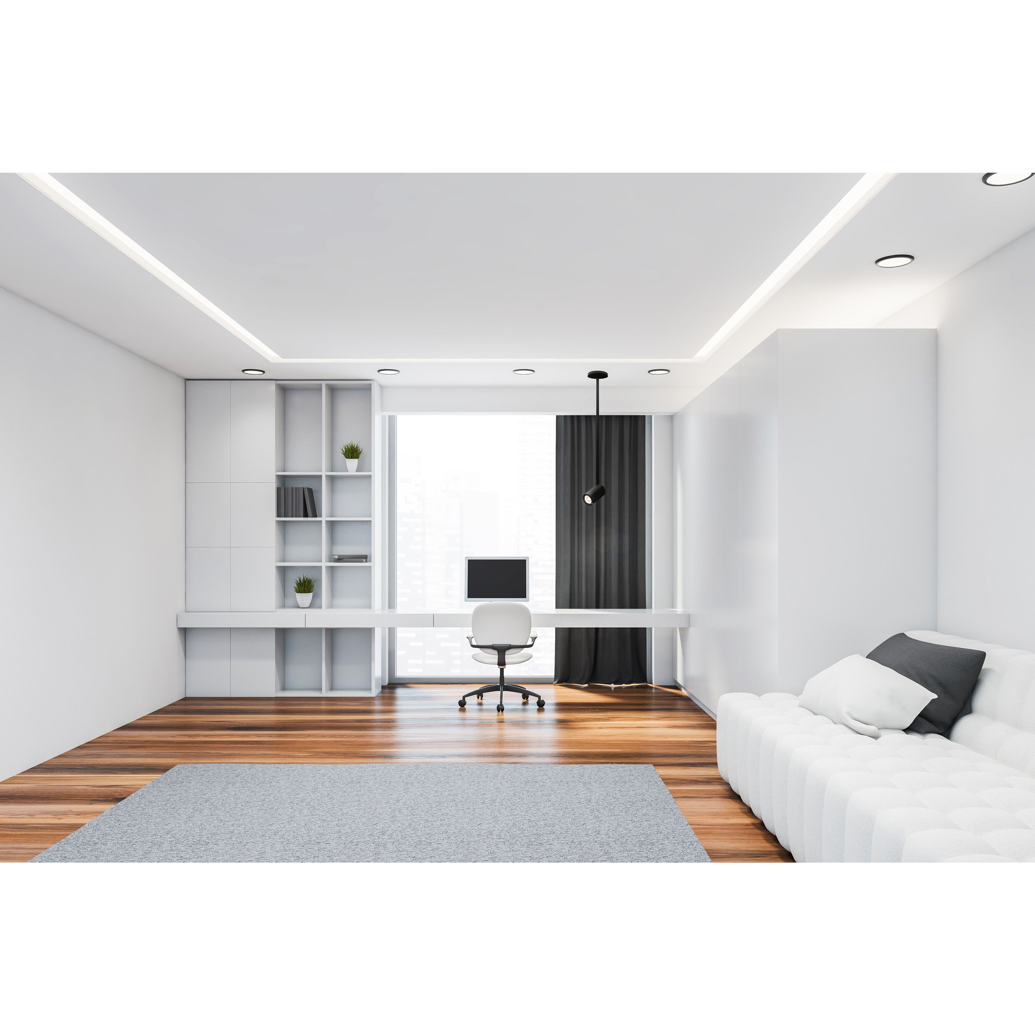 GX15 LED 4 inch Black Spotlight Pendant Ceiling Light