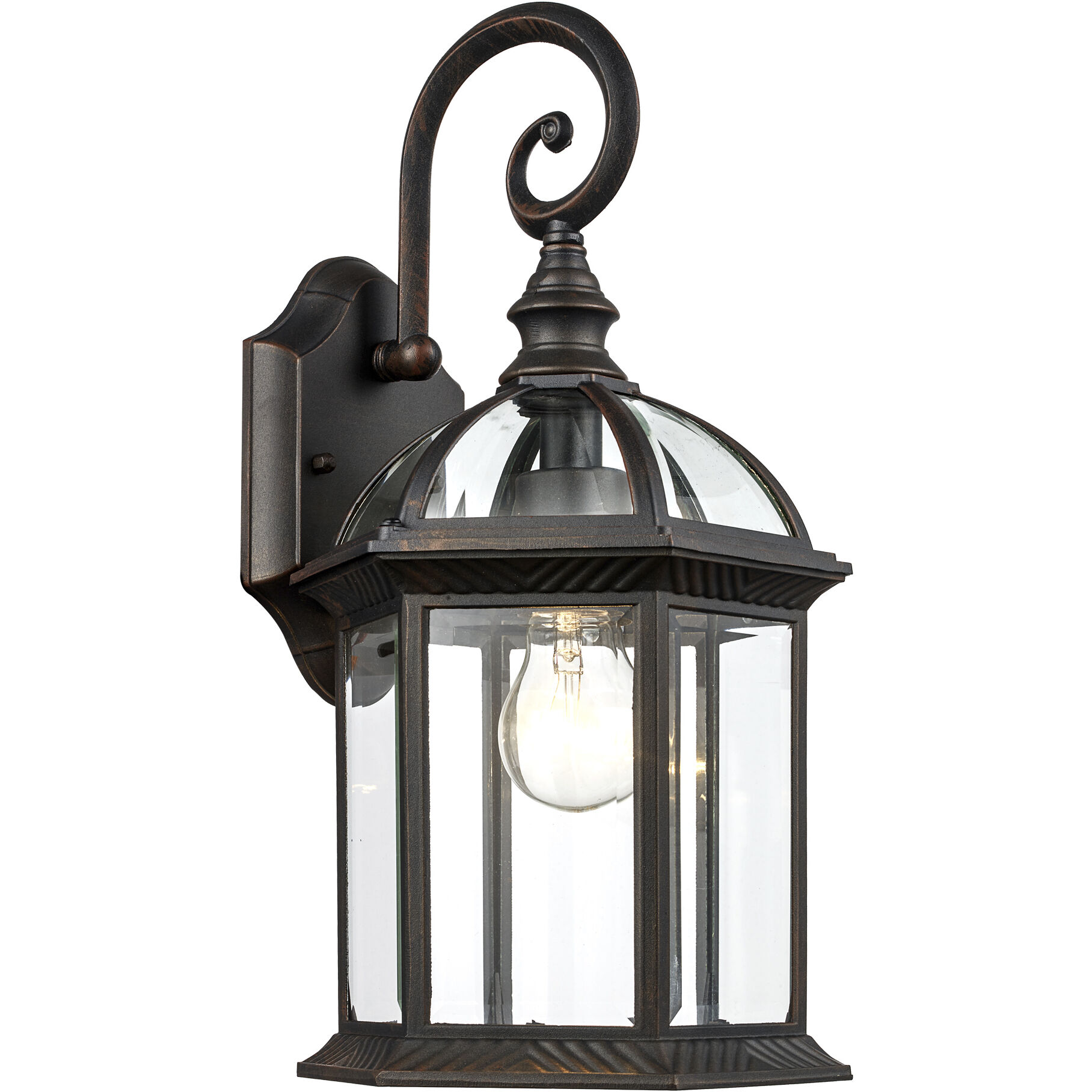 Wentworth 1 Light 16 inch Rust Outdoor Wall Lantern