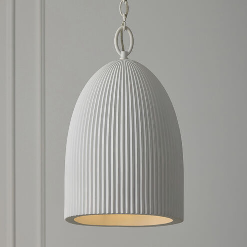 Mallory 1 Light 11 inch Ceramic White Pendant Ceiling Light
