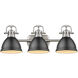 Yep Duncan Vanity Wall Light in Pewter, Matte Black