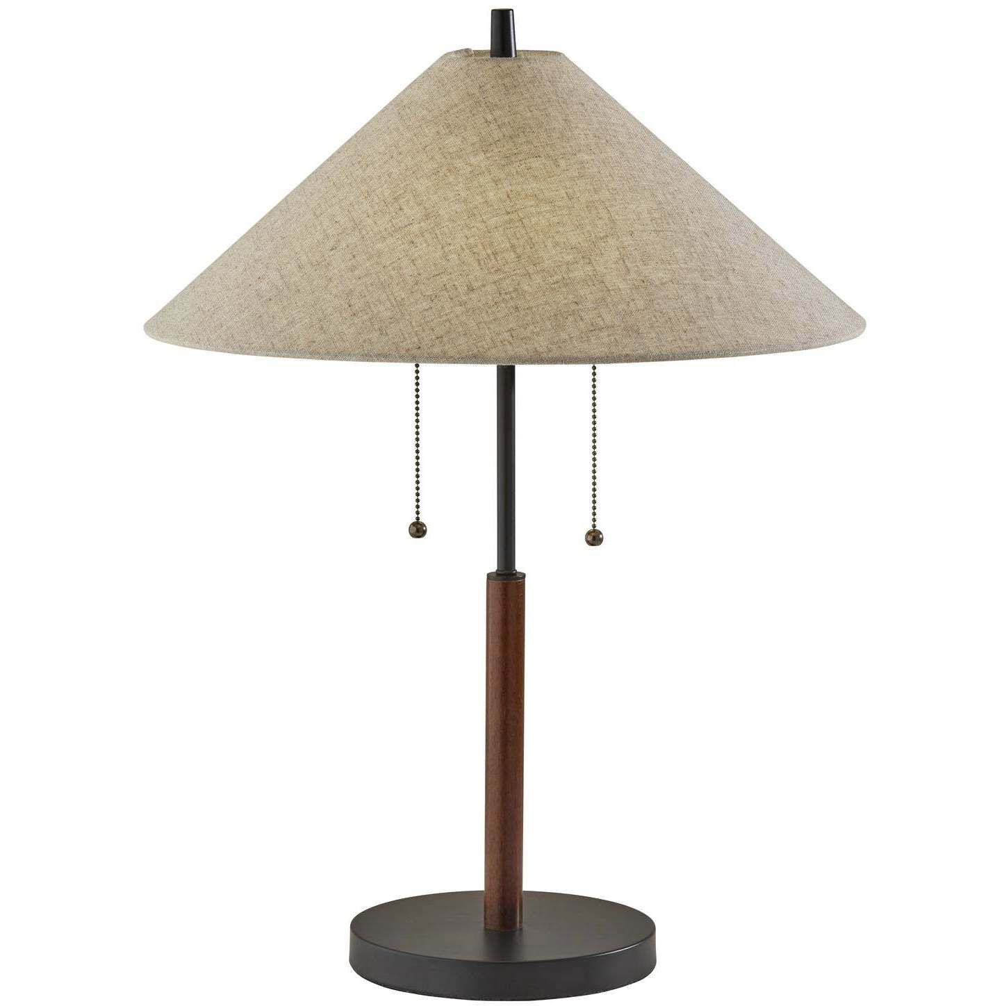 Adesso 5183 12 Palmer 24 inch 40.00 watt Black and Natural Wood