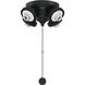 Fitters 4 Light Black Fan Light