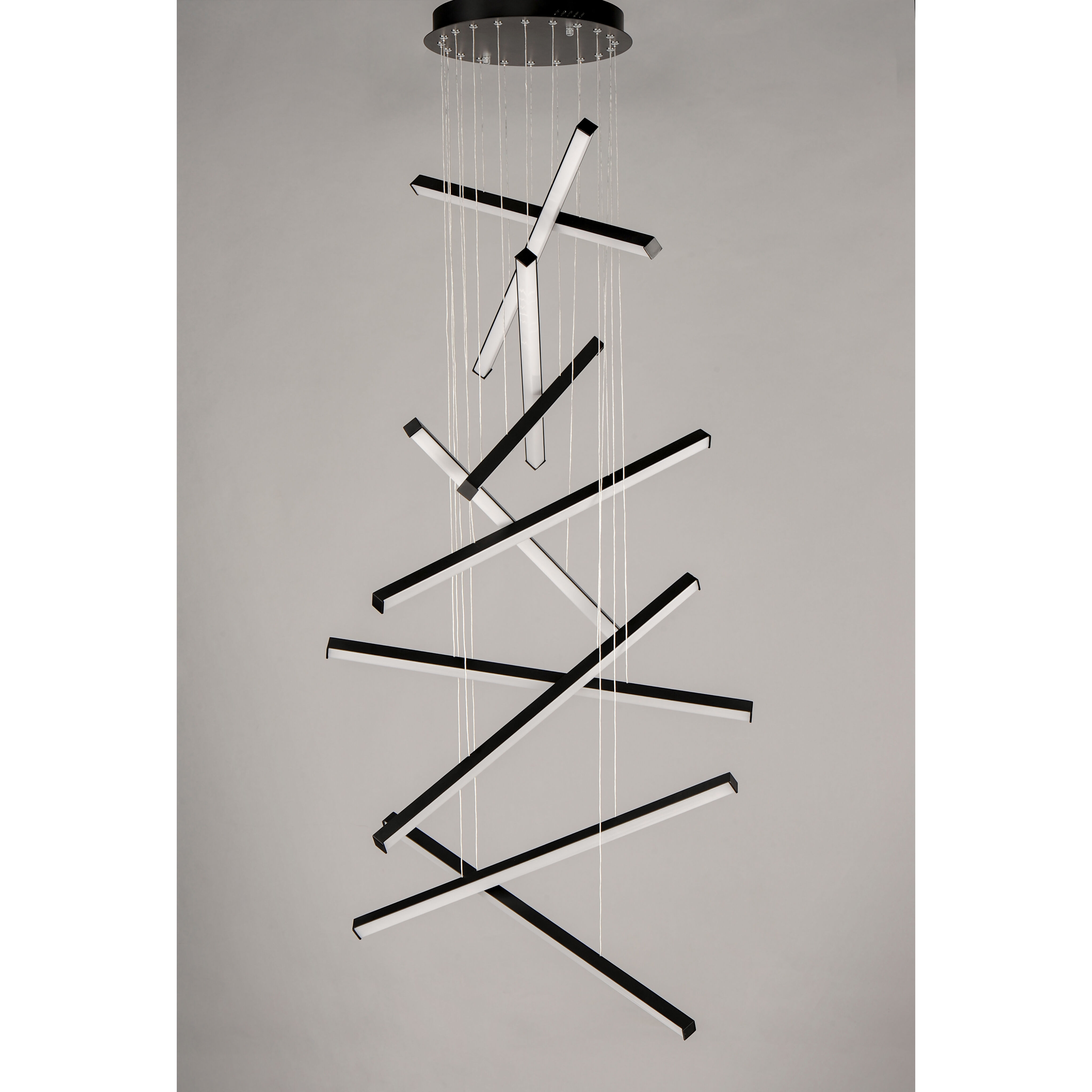 Hover LED 1.5 inch Black Multi-Light Pendant Ceiling Light