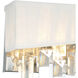 Havely 2 Light 5 inch Chrome Wall Light in White