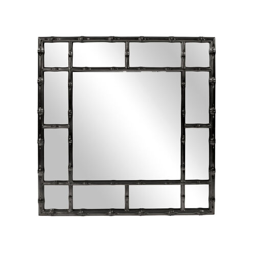 Bamboo 40 X 40 inch Glossy Black Wall Mirror 