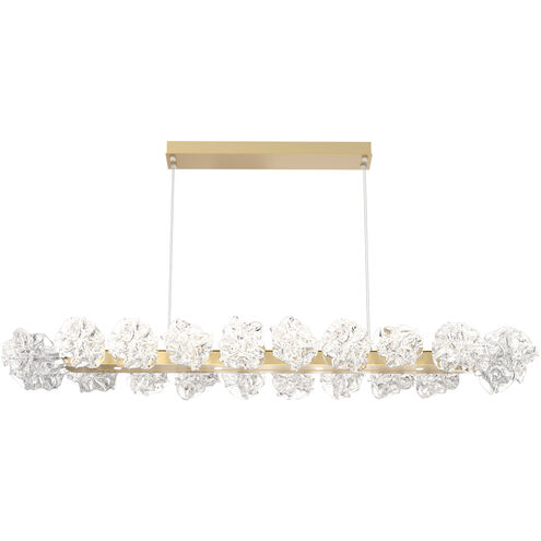 Blossom LED Gilded Brass Linear Pendant Ceiling Light in 3000K LED