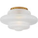 Kelly Wearstler Tableau 1 Light 15 inch Antique-Burnished Brass Flush Mount Ceiling Light in Volcanic Glass, Medium