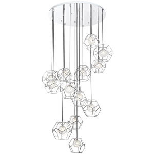Norway LED 41 inch Chrome Chandelier Ceiling Light
