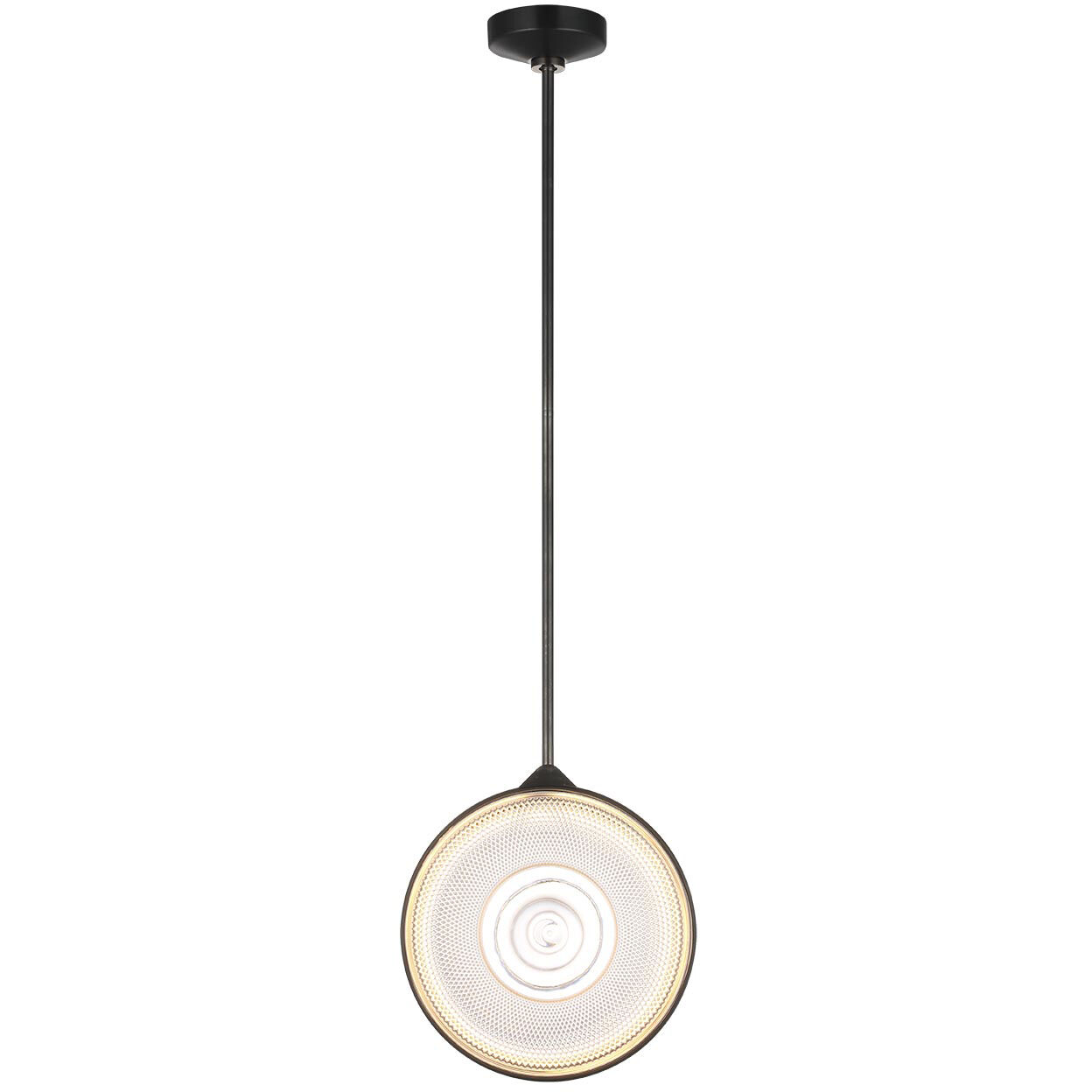 Waterford Copper Coast LED 15 inch Bronze Karo and Olive Cut Pendant Ceiling Light