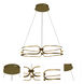 Luka LED 24 inch Brushed Gold Dining Chandelier Ceiling Light in Black