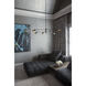 Bowery LED 50 inch Black Chandelier Ceiling Light, Semi-Flush Mount