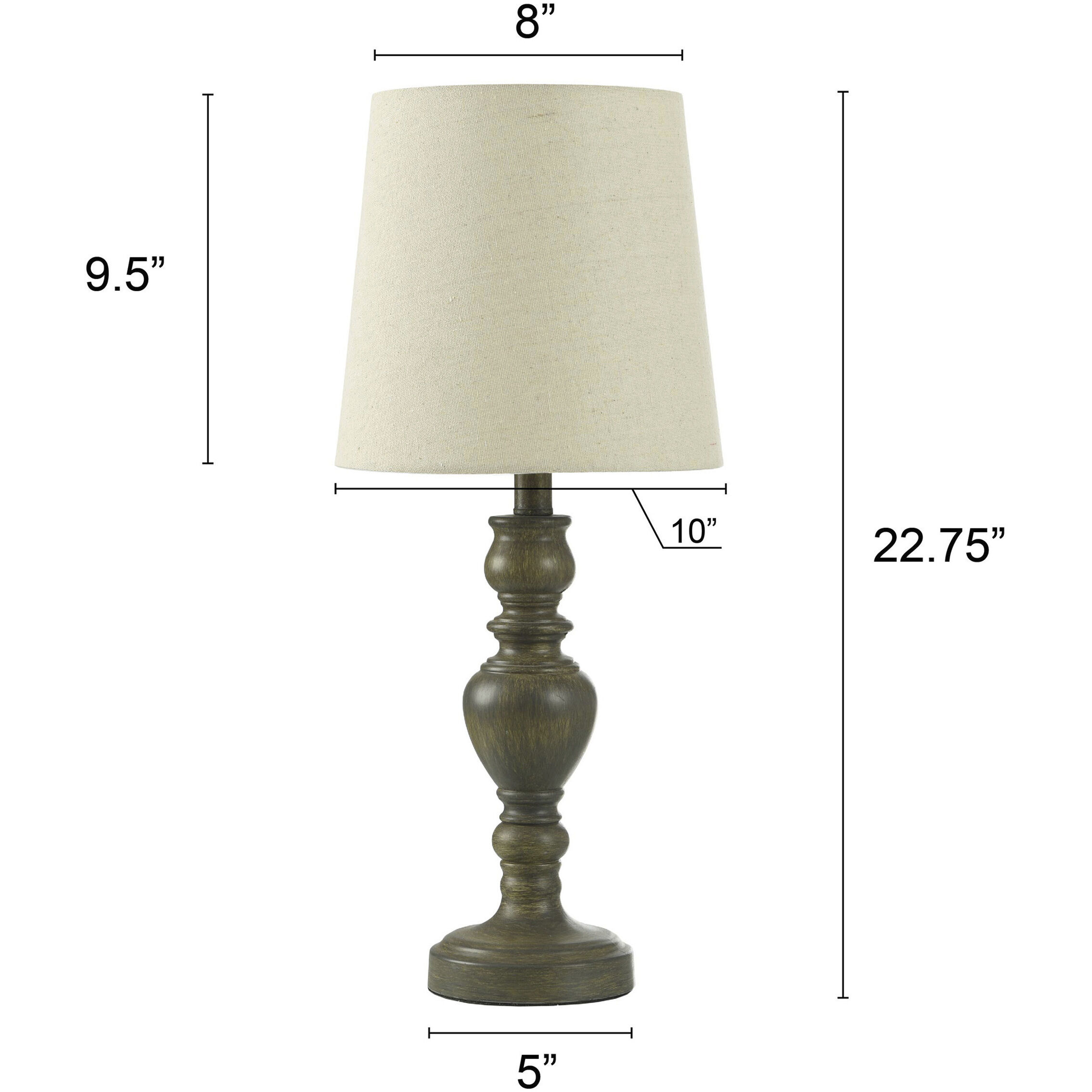 Willow Hollow 22.5 inch 60.00 watt Rustic Walnut and Heathered Oatmeal Table Lamp Portable Light