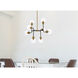 Hanson 8 Light 36 inch Black and Brass Pendant Ceiling Light in Brass and Black