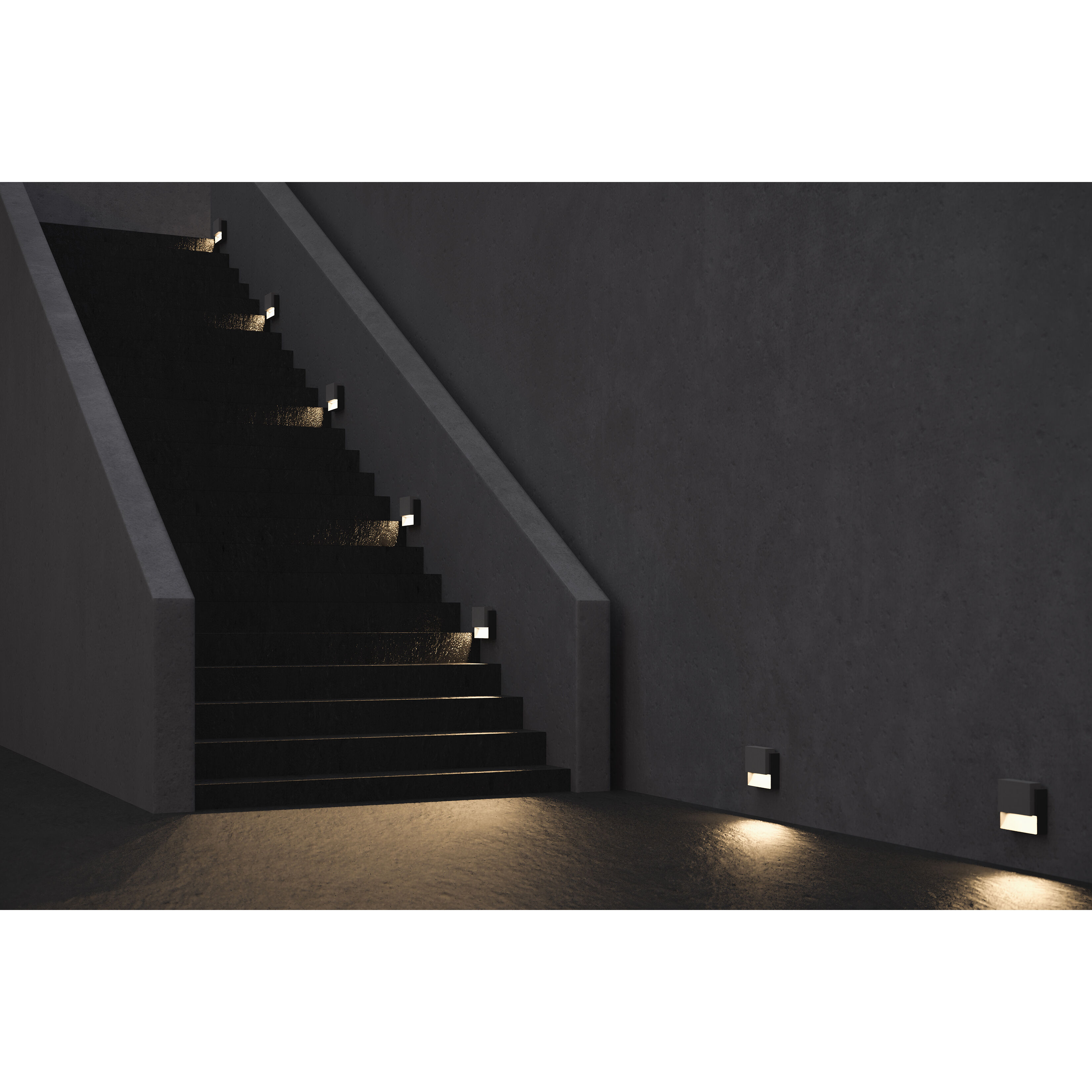 Piazza 277 5 watt Anthracite with Concrete Outdoor Step Light