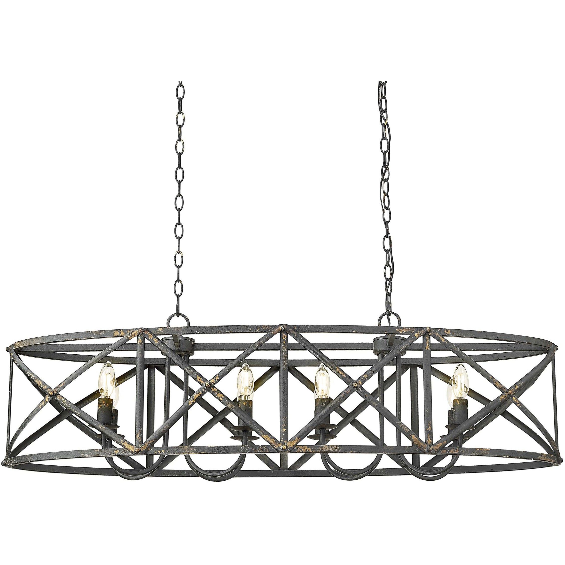 Alcott Island Light Ceiling Light in Antique Black Iron