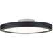 Round LED 7 inch Black Flush Mount Ceiling Light in 3000K