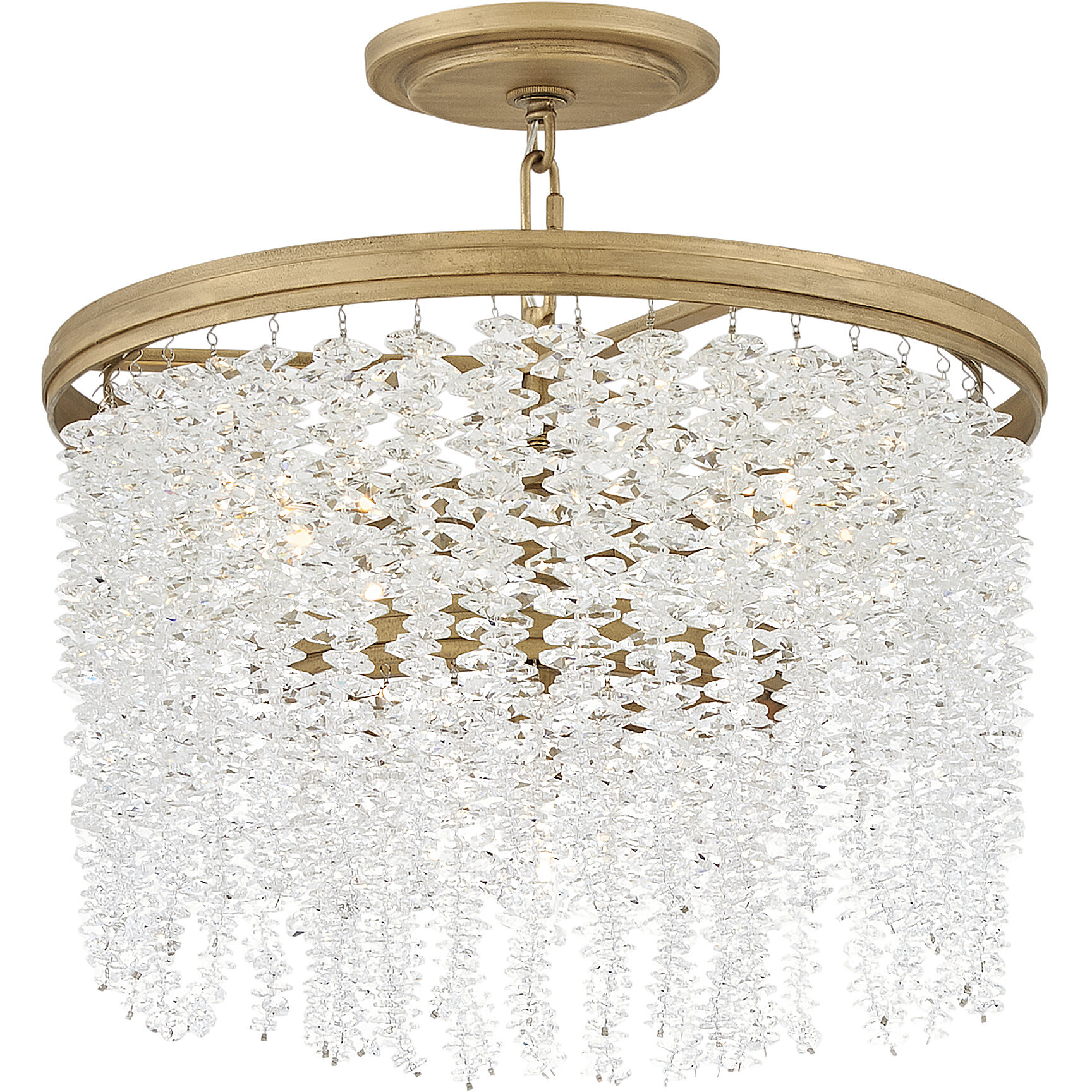 Rubina 4 Light 18 inch Burnished Gold Pendant Ceiling Light