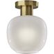 Magnolia 9 inch Antique Brass Flush Mount Ceiling Light