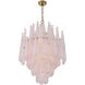 Ollie 16 Light 26.25 inch Aged Brass Chandelier Ceiling Light in Sand Glass Blush