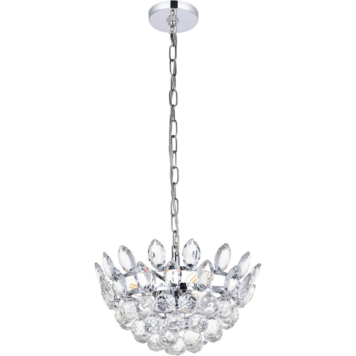 Emilia 3 Light 14 inch Chrome Pendant Ceiling Light