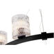 Stadium 8 Light 35 inch Noir Chandelier Ceiling Light