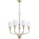 Richmond 5 Light 24 inch Aged Silver Leaf Chandelier Ceiling Light