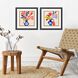 Matisse Bouquet Blue and Yellow and Red and Multi Framed Art, Propac