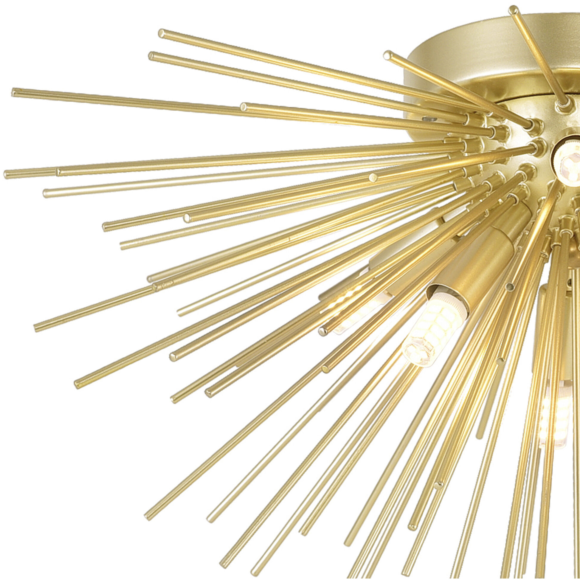 Savannah 6 Light 20 inch Gold Leaf Flush Mount Ceiling Light