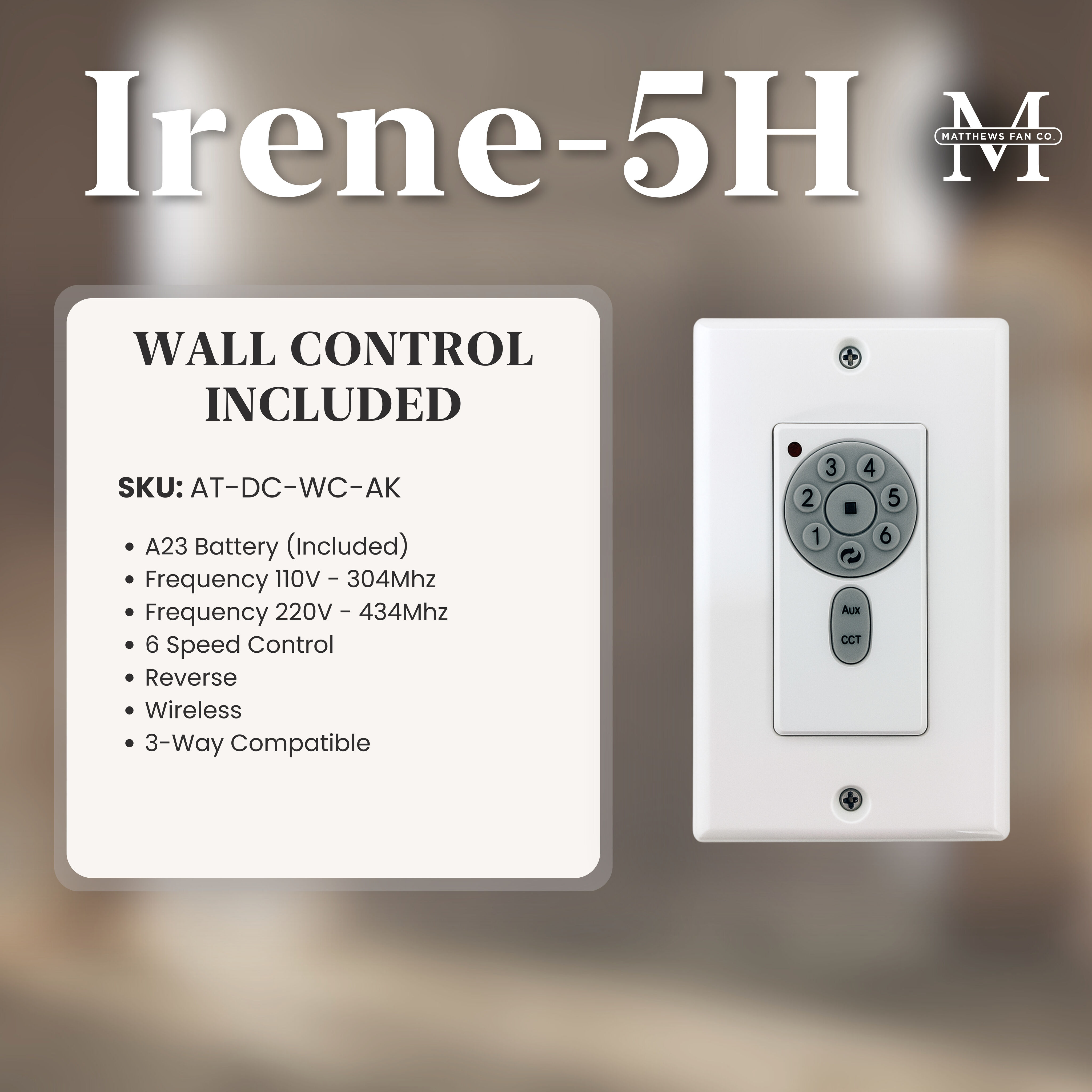 Atlas Irene-5H 60 inch Matte Black with Walnut Tone Blades Flush Mount Paddle Fan, Flush Mounted