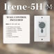 Atlas Irene-5H 60 inch Matte Black with Walnut Tone Blades Flush Mount Paddle Fan, Flush Mounted