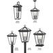 Estate Series Alford Place LED 20 inch Museum Black Outdoor Post Mount Lantern, Low Voltage