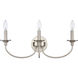 Cecil 3 Light 22 inch Brushed Nickel Vanity Light Wall Light