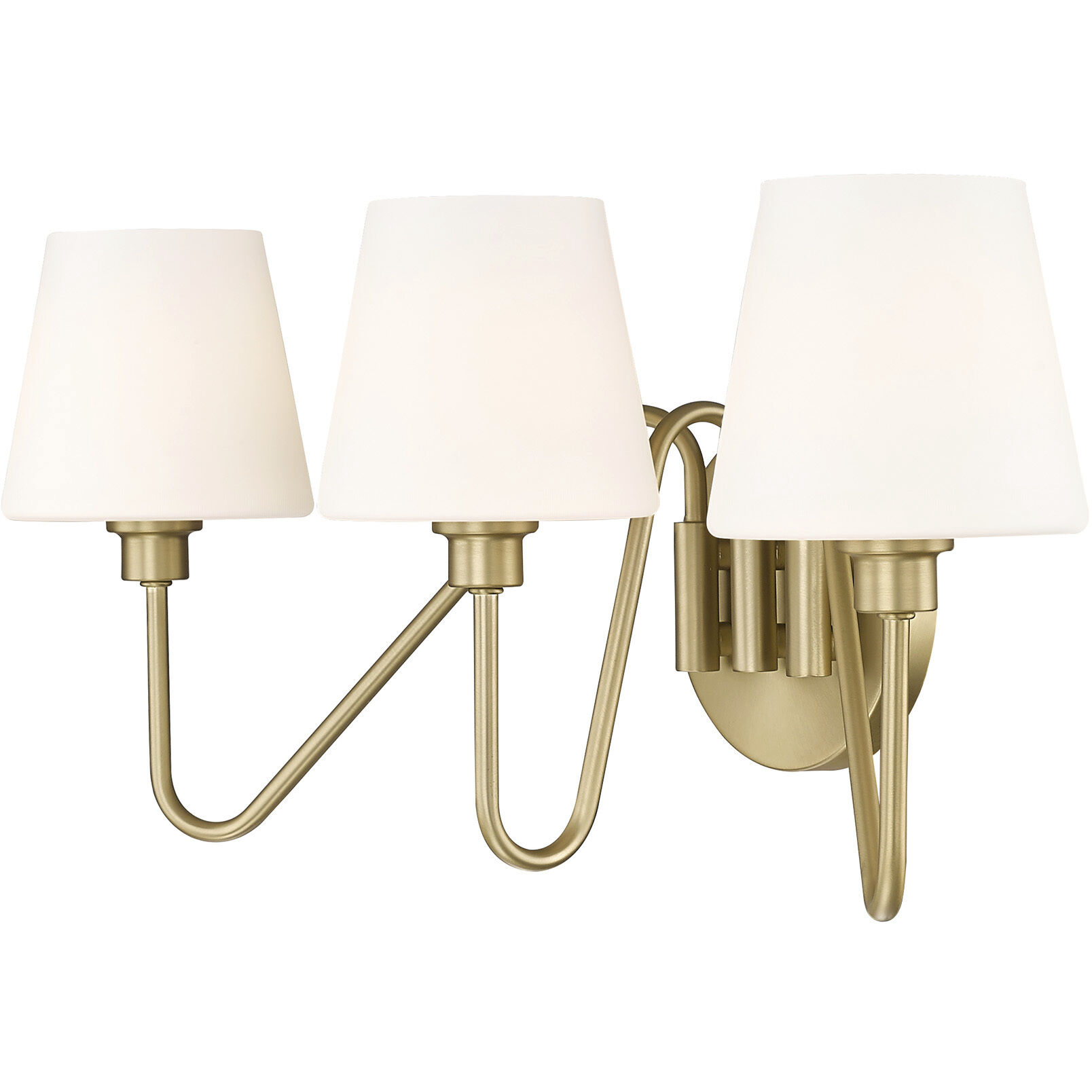 Yep Kennedy Vanity Wall Light in Brushed Champagne Brass
